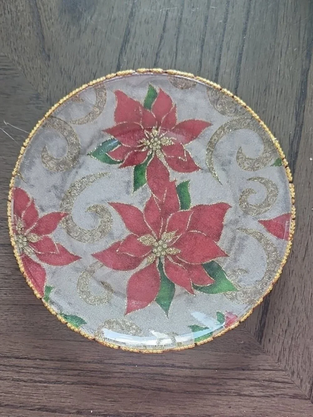 Vintage Christmas Holly Poinsettia 6